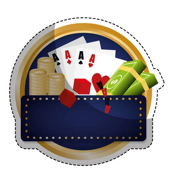 Casino imagem ícone relacionado — Vetor de Stock