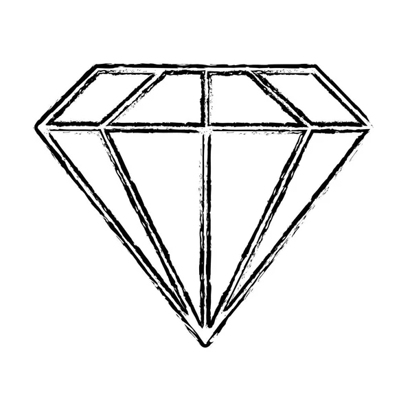 Één diamant pictogramafbeelding — Stockvector