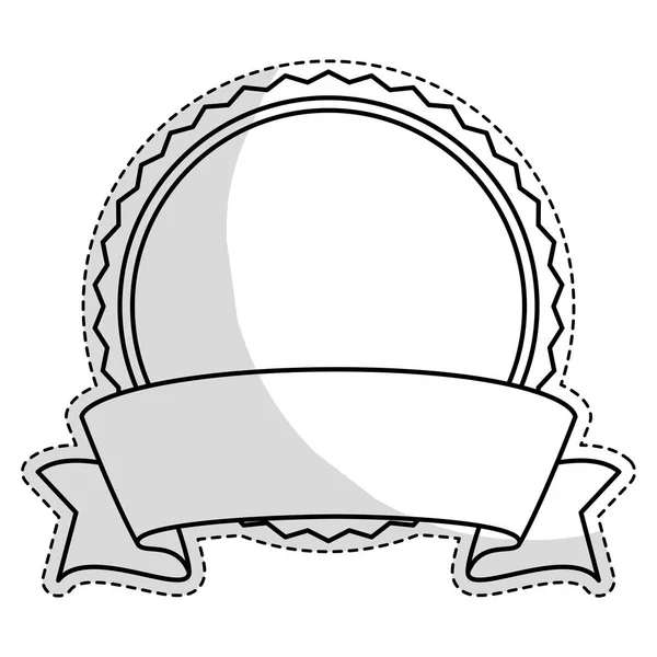 Blanco ronde embleem pictogramafbeelding — Stockvector
