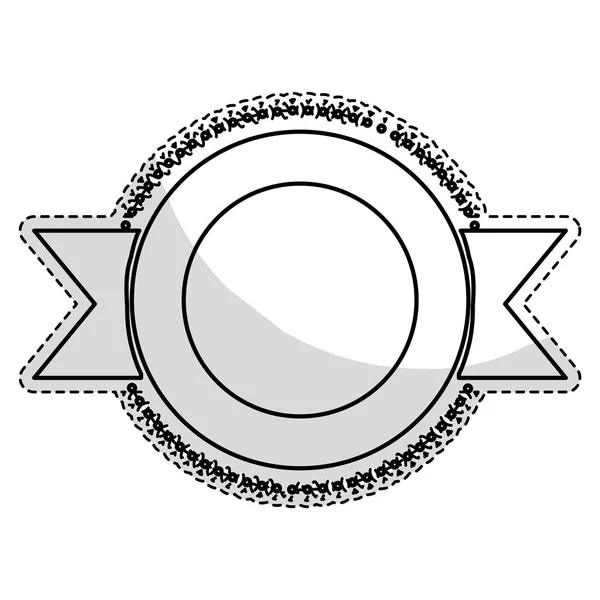 Leeres rundes Emblem Symbolbild — Stockvektor