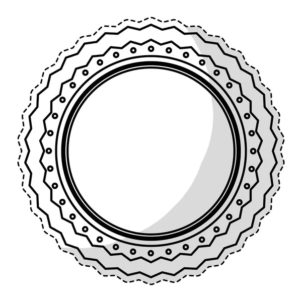 Blank round emblem icon image — Stock Vector