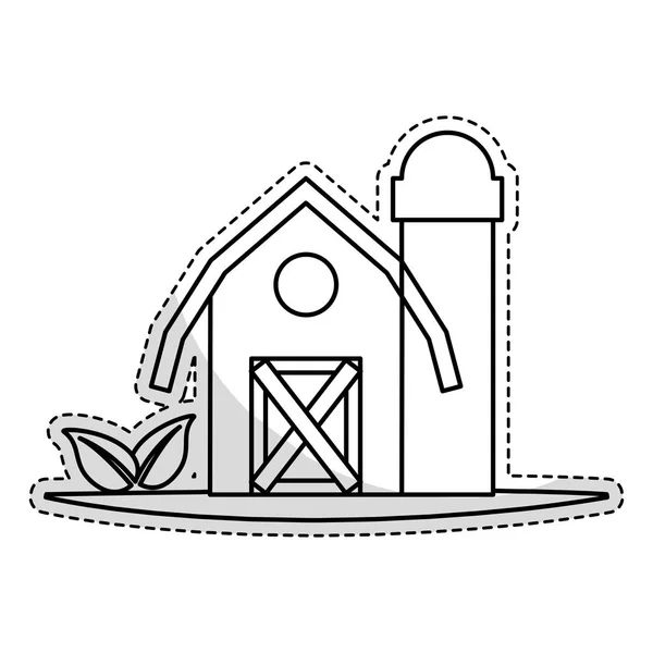 Granja o granero icono imagen — Vector de stock