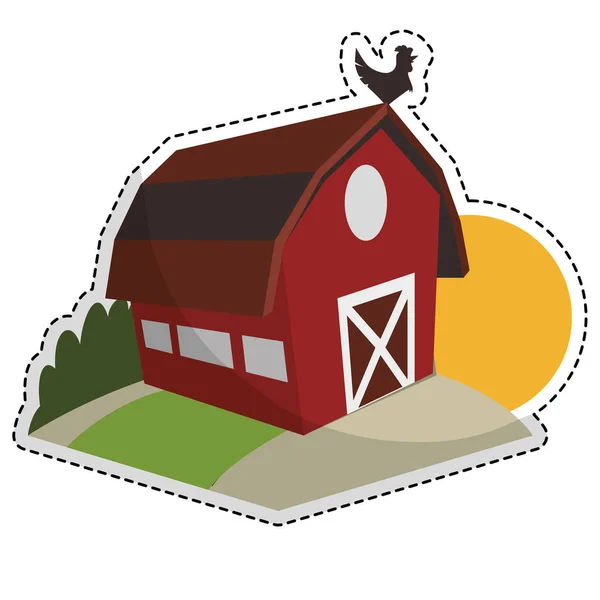 Farm or barn icon image — Stock Vector