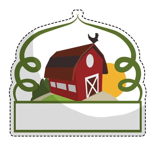 Imagem de ícone de fazenda ou celeiro — Vetor de Stock