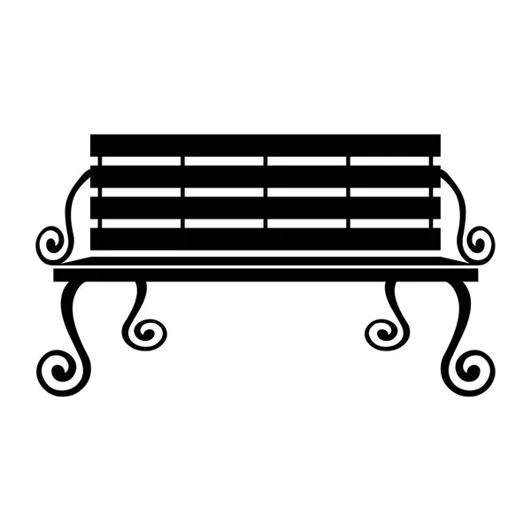 Park bench pictogramafbeelding — Stockvector