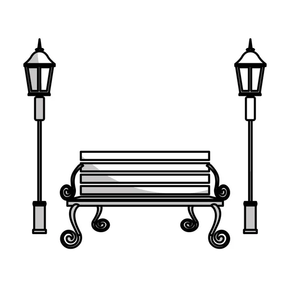 Obrázek ikony lavička Park — Stockový vektor