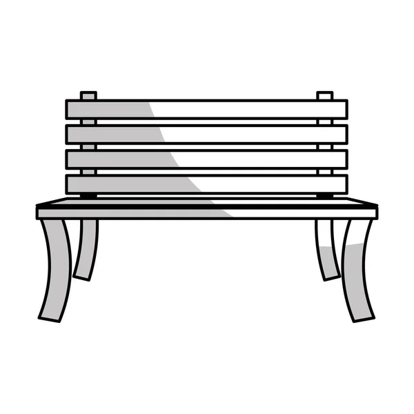 Park bench pictogramafbeelding — Stockvector