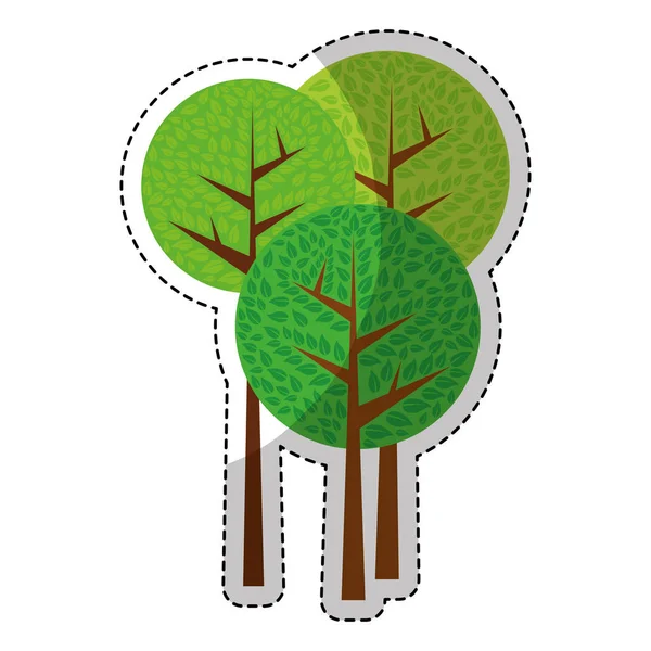 Bäume hohe Pflanze Symbol — Stockvektor