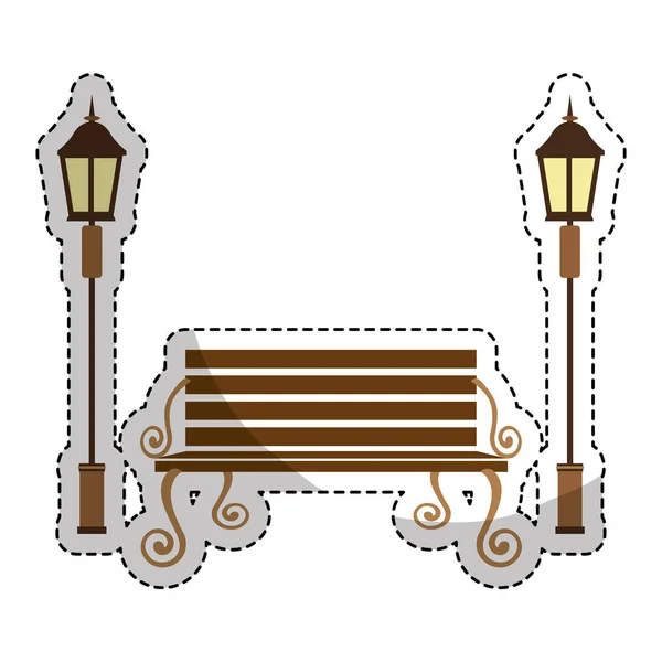 Значок скамейки — стоковый вектор