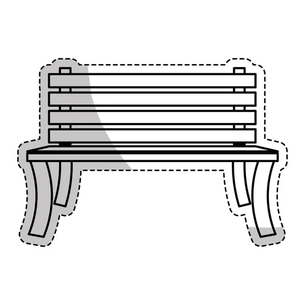 Park bench pictogram — Stockvector