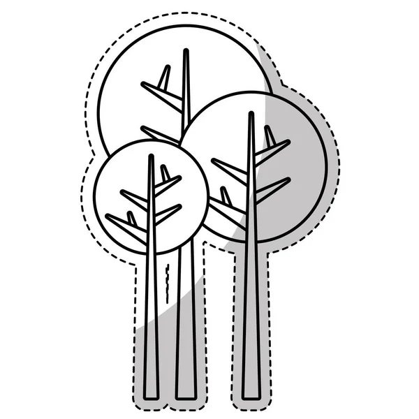 Bomen hoge plant pictogram — Stockvector
