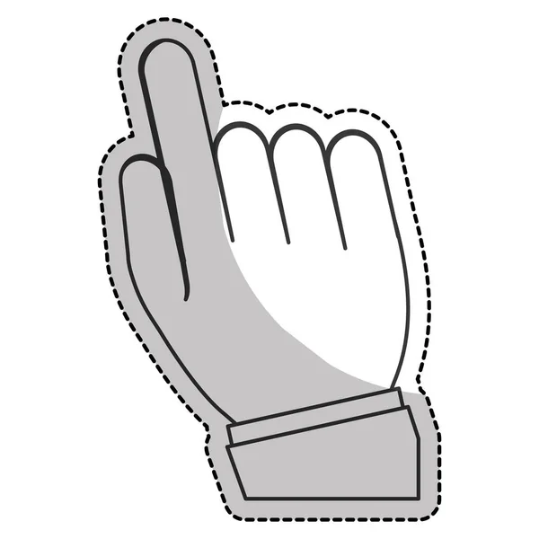 Señalar el icono de la mano — Vector de stock