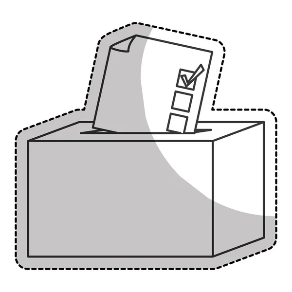 Box av rösta ikonen — Stock vektor