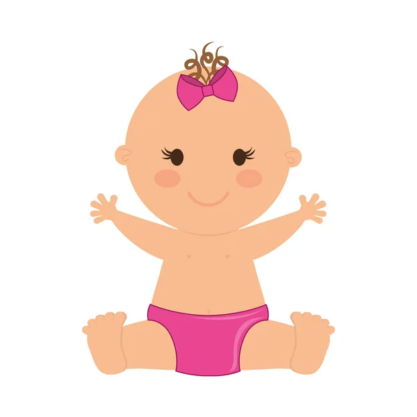 Schattige baby pictogram — Stockvector