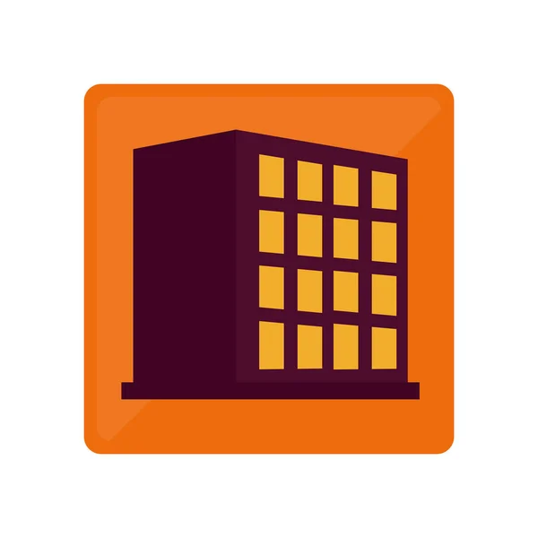 Város-épület ikon kép — Stock Vector