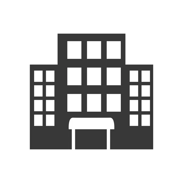 Ikone des Hotelbaus — Stockvektor