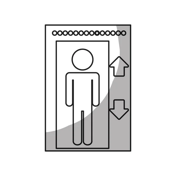 Imagem do ícone do emblema do elevador —  Vetores de Stock