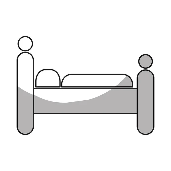 Osoba Śpiąca obrazu ikony w hotelu lub motelu piktogram — Wektor stockowy
