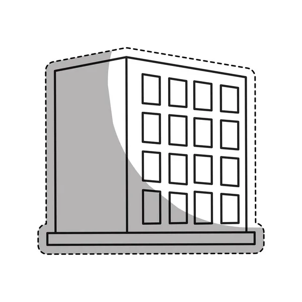 Město budova obrázek ikony — Stockový vektor