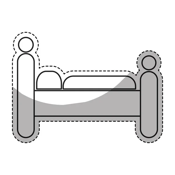 Personne dormir pictogramme hôtel ou motel icône image — Image vectorielle