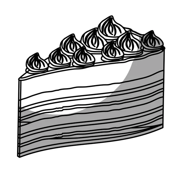 Imagem de ícone bolo bolinho embelezado — Vetor de Stock