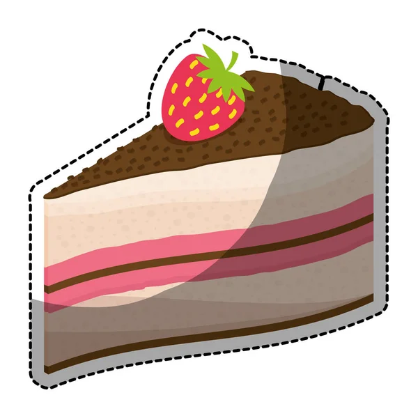 Verfraaid cake Gebak pictogramafbeelding — Stockvector