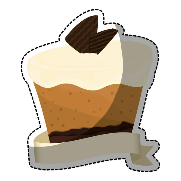 Abbellito torta icona pasticceria immagine — Vettoriale Stock