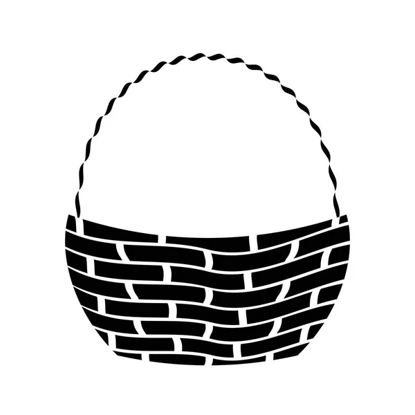 Immagine icona cestino di vimini — Vettoriale Stock