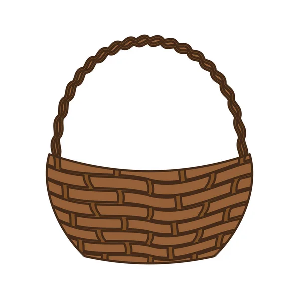 Wicker basket icon image — Stock Vector