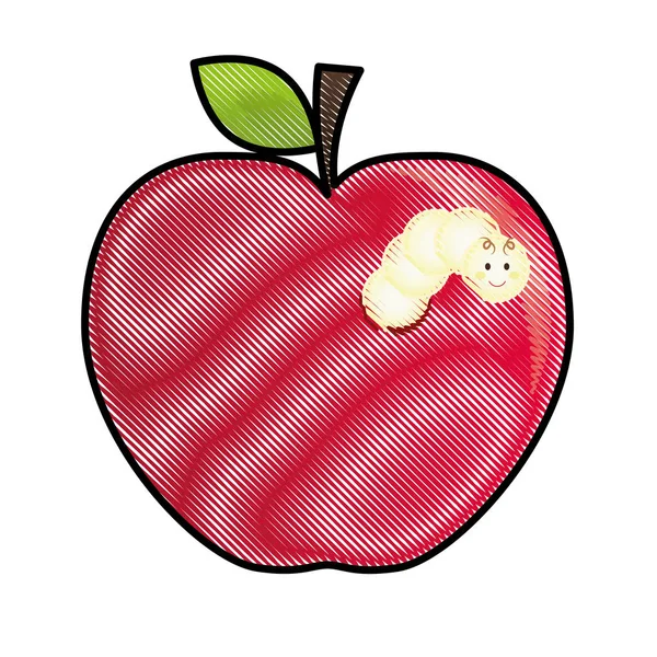リンゴのアイコン画像 — ストックベクタ