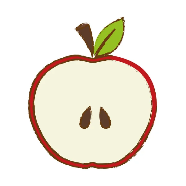 Imagen icono de manzana — Archivo Imágenes Vectoriales