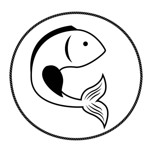 Imagen icono de pescado — Archivo Imágenes Vectoriales