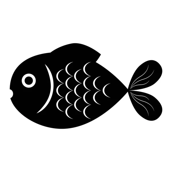 Fisk ikon bild — Stock vektor