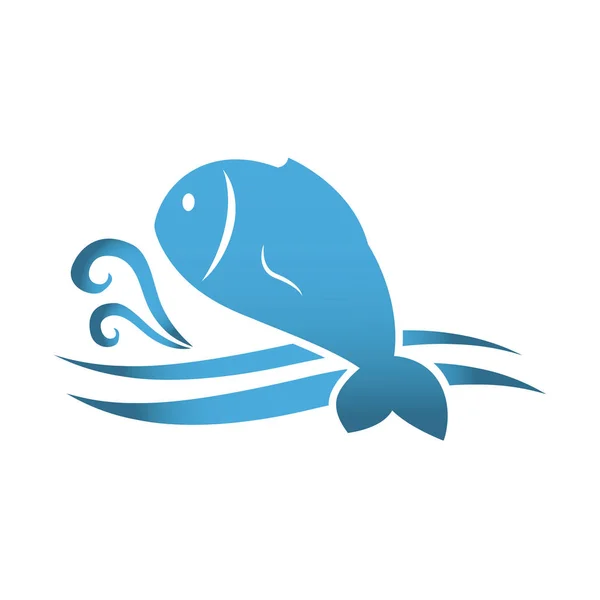 Symbolbild Fisch — Stockvektor