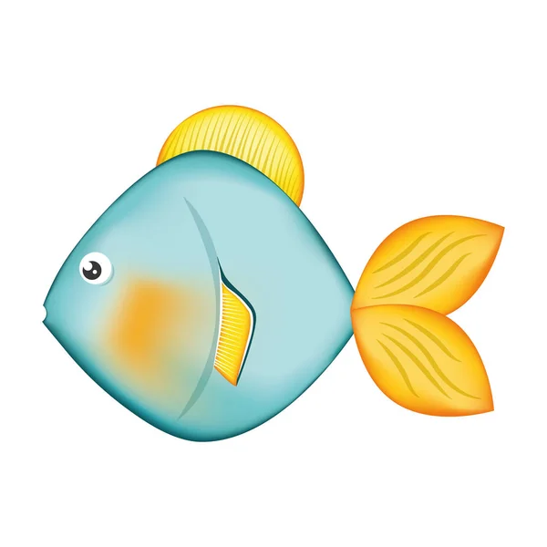 Immagine icona pesce — Vettoriale Stock