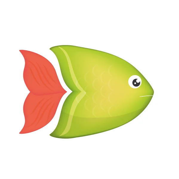 Gambar ikon ikan - Stok Vektor