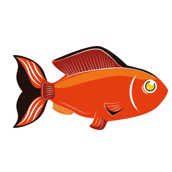 Imagen icono de pescado — Archivo Imágenes Vectoriales