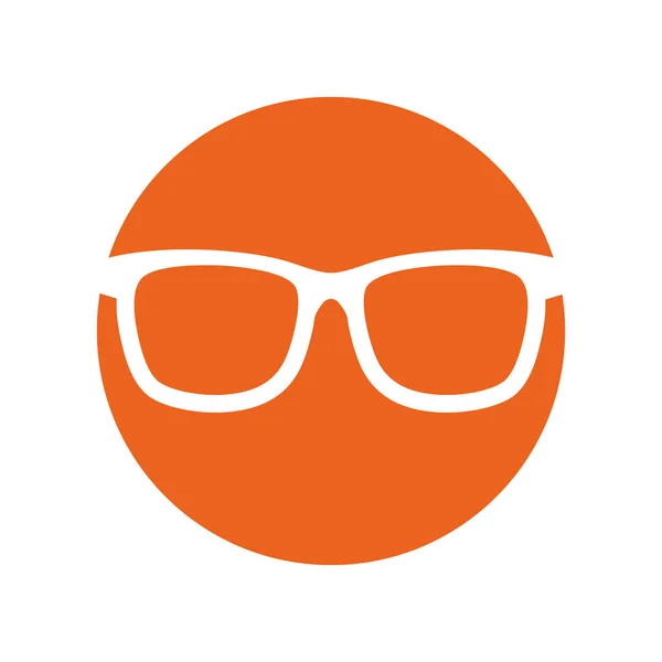 Óculos de sol accessorie círculo botão de viagem — Vetor de Stock