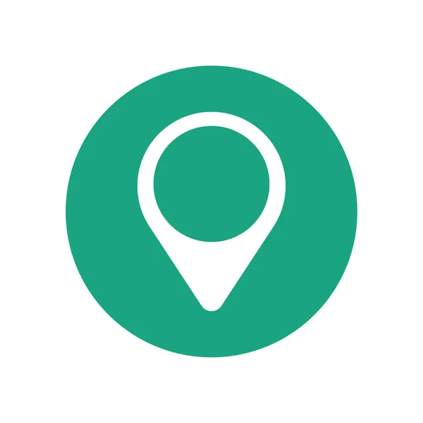 Ponteiro mapa localização círculo verde — Vetor de Stock