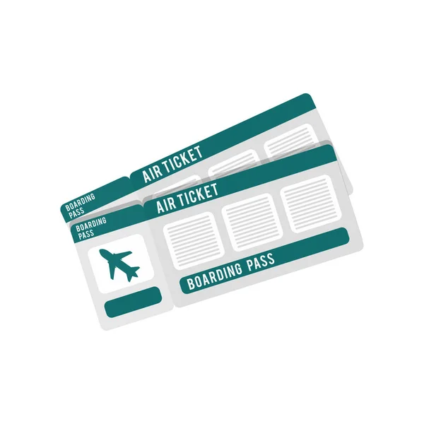 Ticket Flugzeug Reiseabfertigung — Stockvektor
