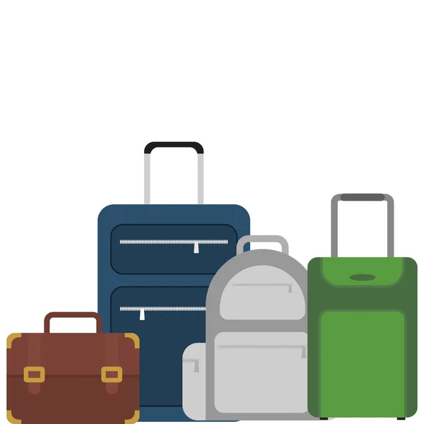 Koffer Portfolio Reisegepäck — Stockvektor