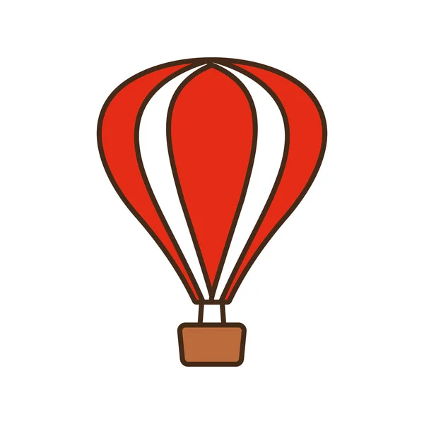 Kreslené airballoon rekreace dovolená cestování — Stockový vektor
