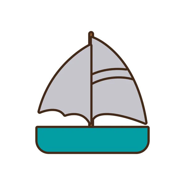 Мультяшний корабель подорожі морський — стоковий вектор