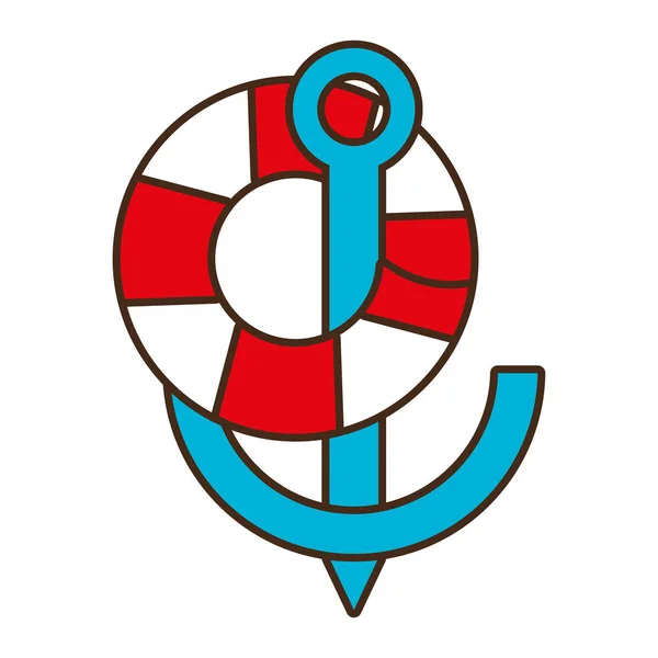 Cartoon anchor nautical travel maritime — Stock Vector