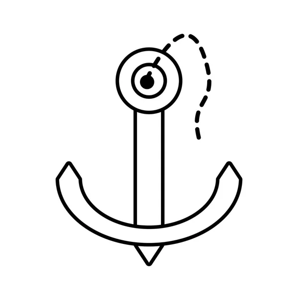 Якір морської подорожі морська лінія — стоковий вектор