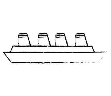 Cruise Gemi seyahat deniz kroki