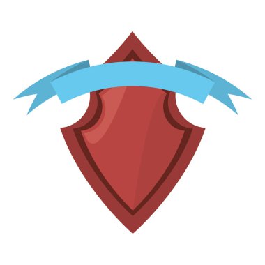 Kırmızı kalkan güvenlik şerit etiket