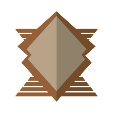 geometrik rozet gölge kahverengi kalkan kanatlı