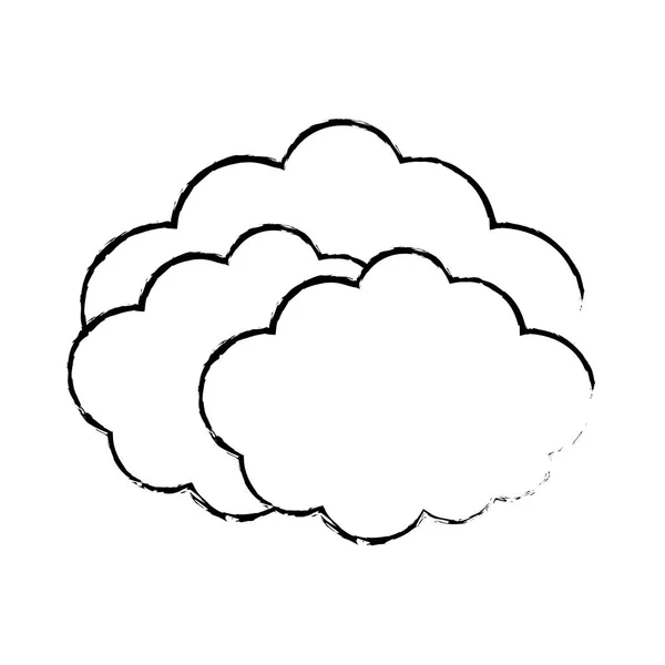Σκίτσο έννοια Καιρός σύννεφο ταξίδια — Διανυσματικό Αρχείο