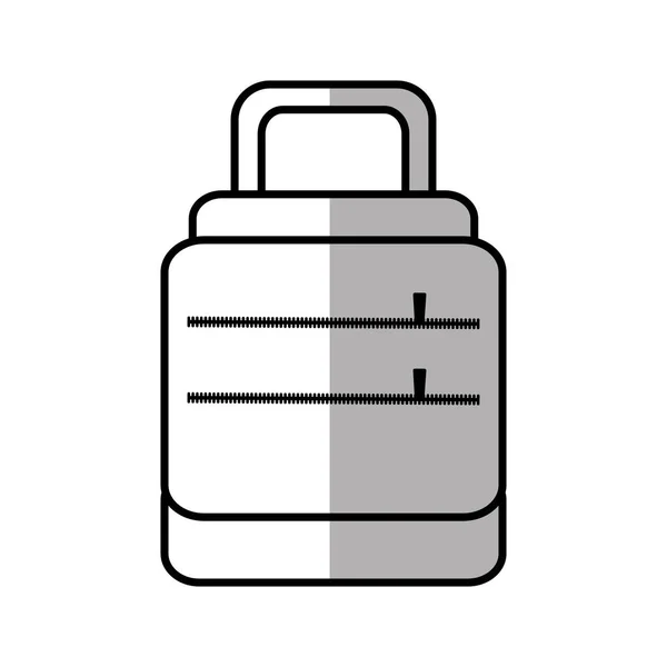 Baggage suitcase travel line shadow — Stock Vector
